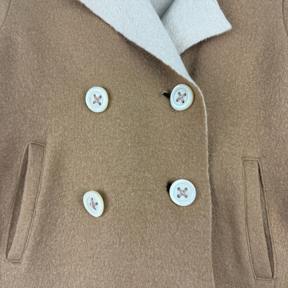 Anthropologie HWR Monogram Women’s M Camel Wool Cropped Jacket - Picture 2 of 8